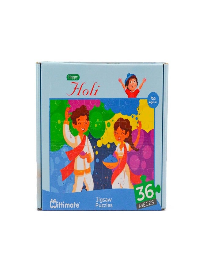 Mittimate Holi Jigsaw Puzzle Game for Kids Age 4 to 6 Old I 36 Pieces Puzzle Toy I Birthday Gift for Children - Image 1